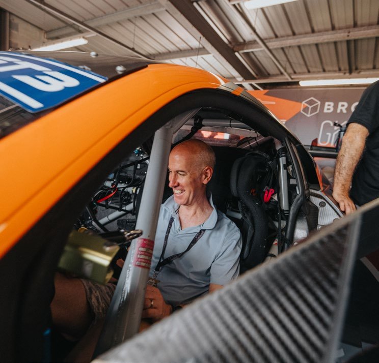 Guest sitting in the PB Racing Audi R8 GT3